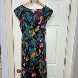 Vibrant Floral Midi Dress